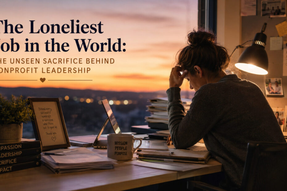 The Loneliest Job in the World: The Unseen Sacrifice Behind Nonprofit Leadership 1 The Unseen Sacrifice Behind Nonprofit Leadership